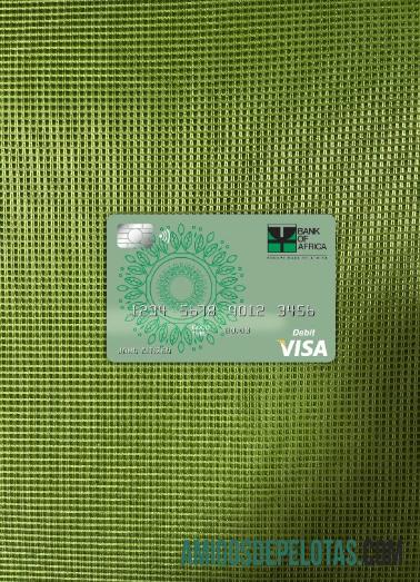 Frente do Photolook do cartão Visa do Benin Bank Of Africa modelo